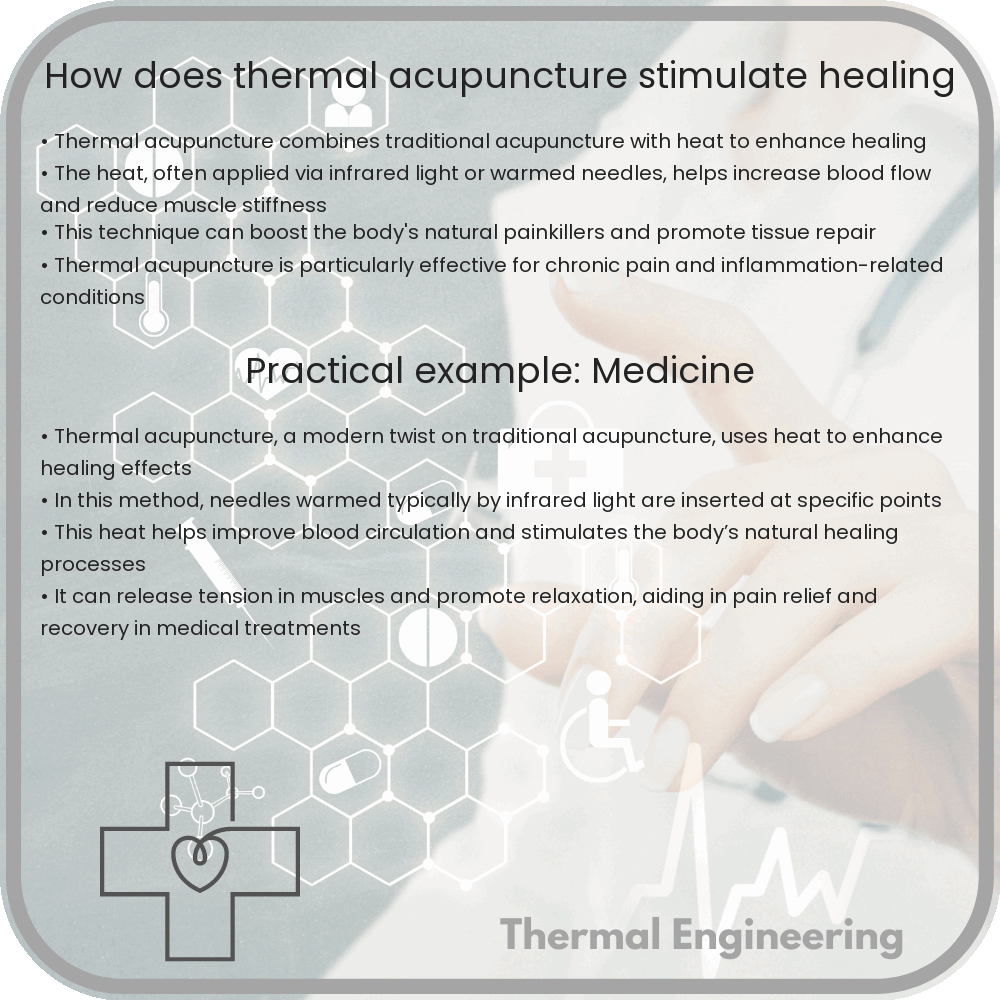 How does thermal acupuncture stimulate healing
