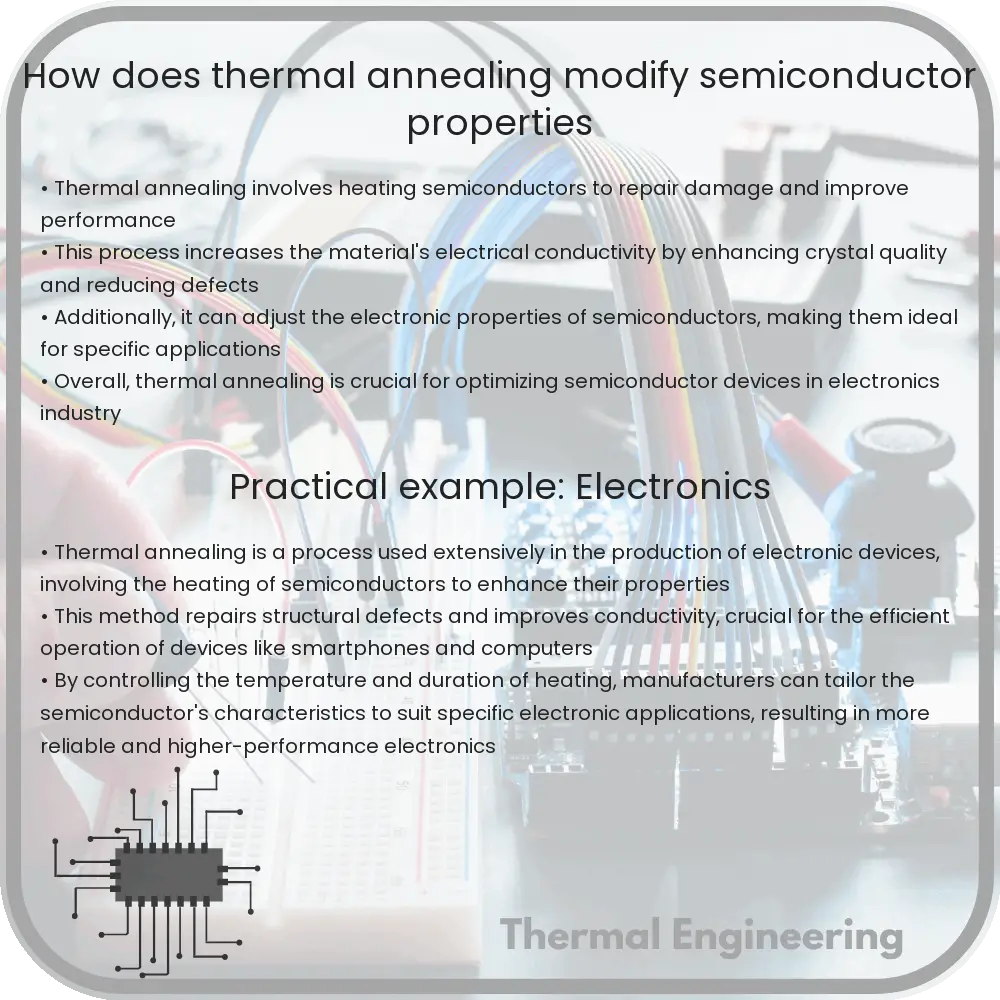 How does thermal annealing modify semiconductor properties