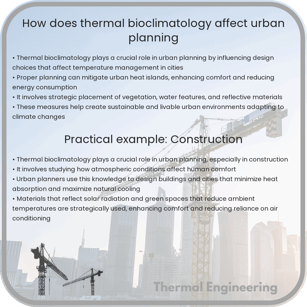 How does thermal bioclimatology affect urban planning