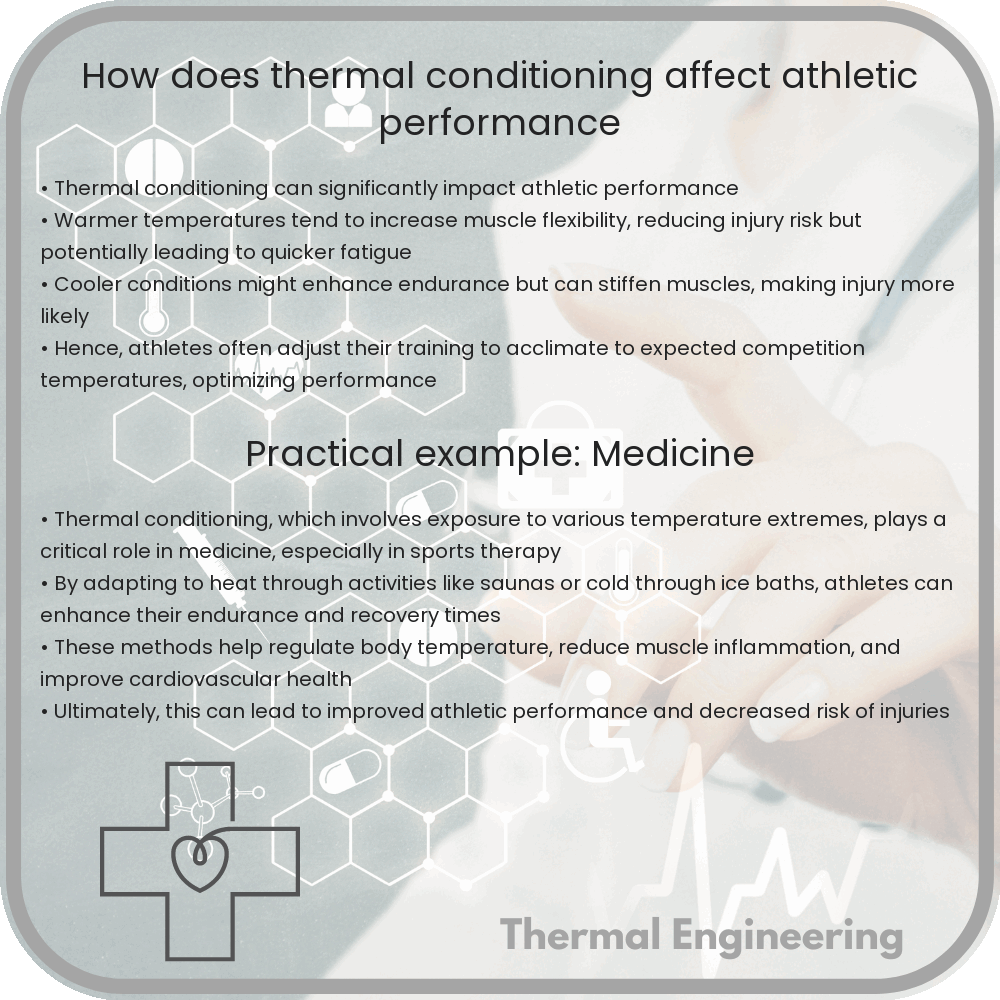 How does thermal conditioning affect athletic performance