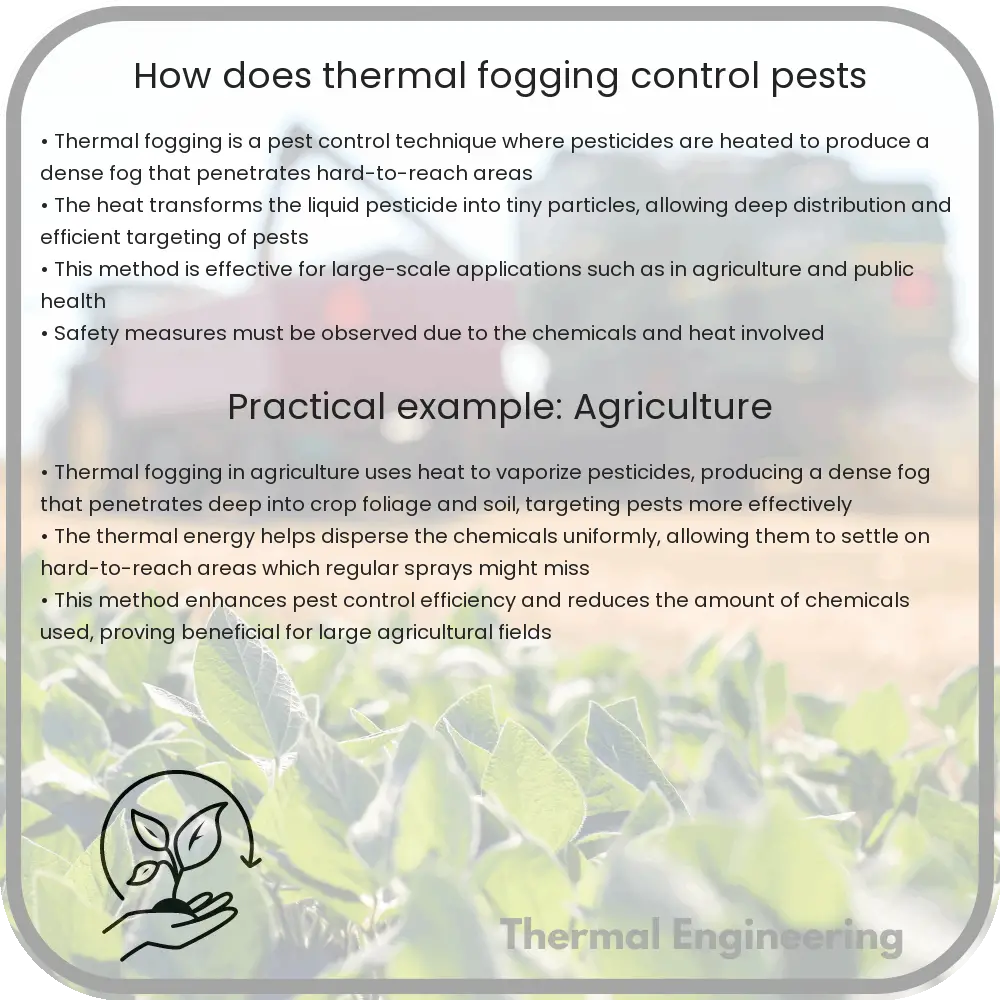 How does thermal fogging control pests