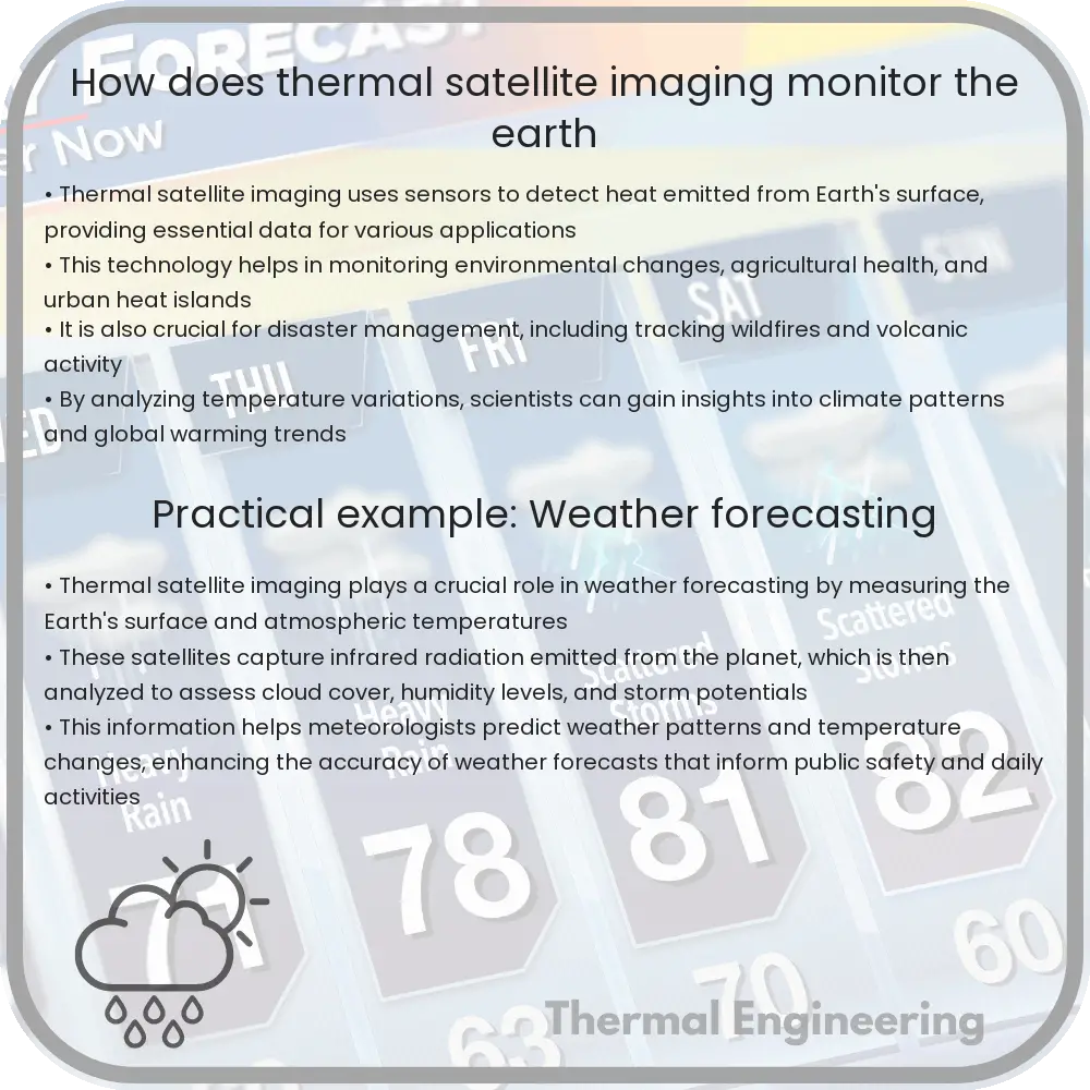 How does thermal satellite imaging monitor the earth