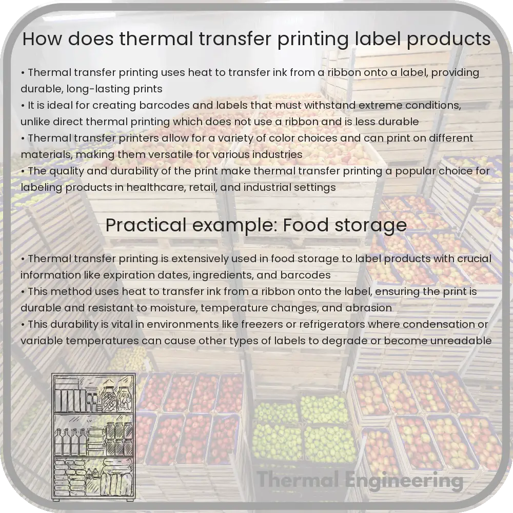 How does thermal transfer printing label products