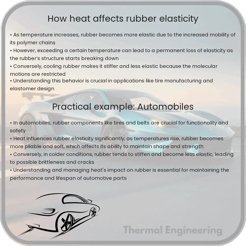 How heat affects rubber elasticity