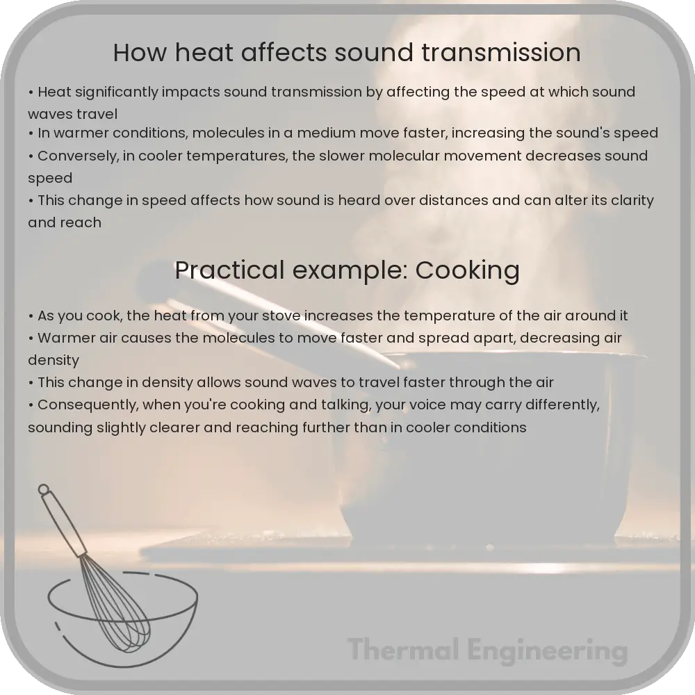 How heat affects sound transmission