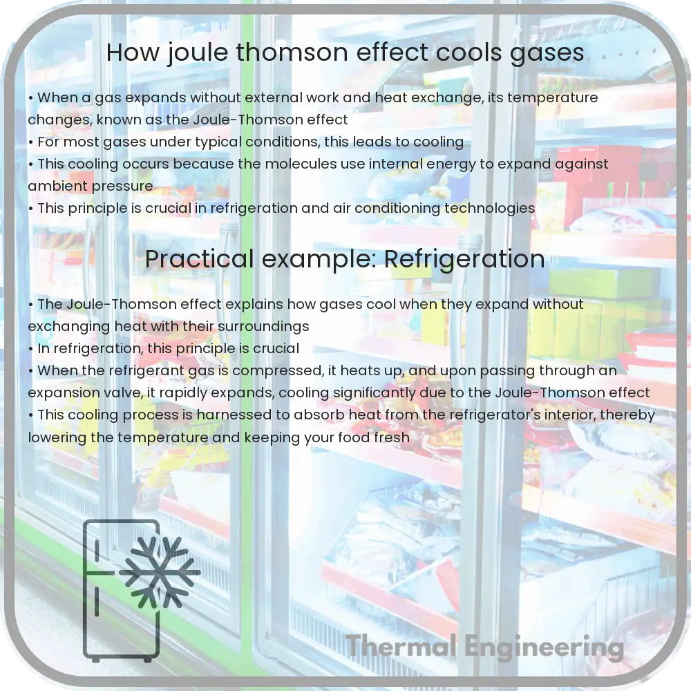How Joule-Thomson effect cools gases