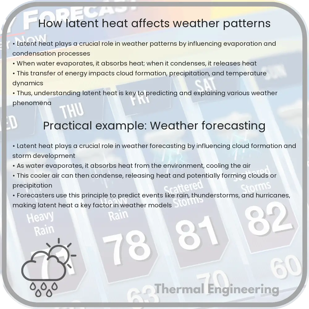 How latent heat affects weather patterns