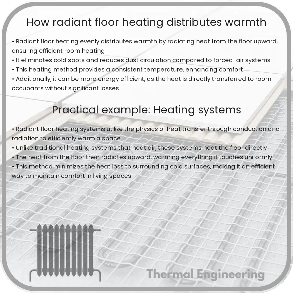 How radiant floor heating distributes warmth