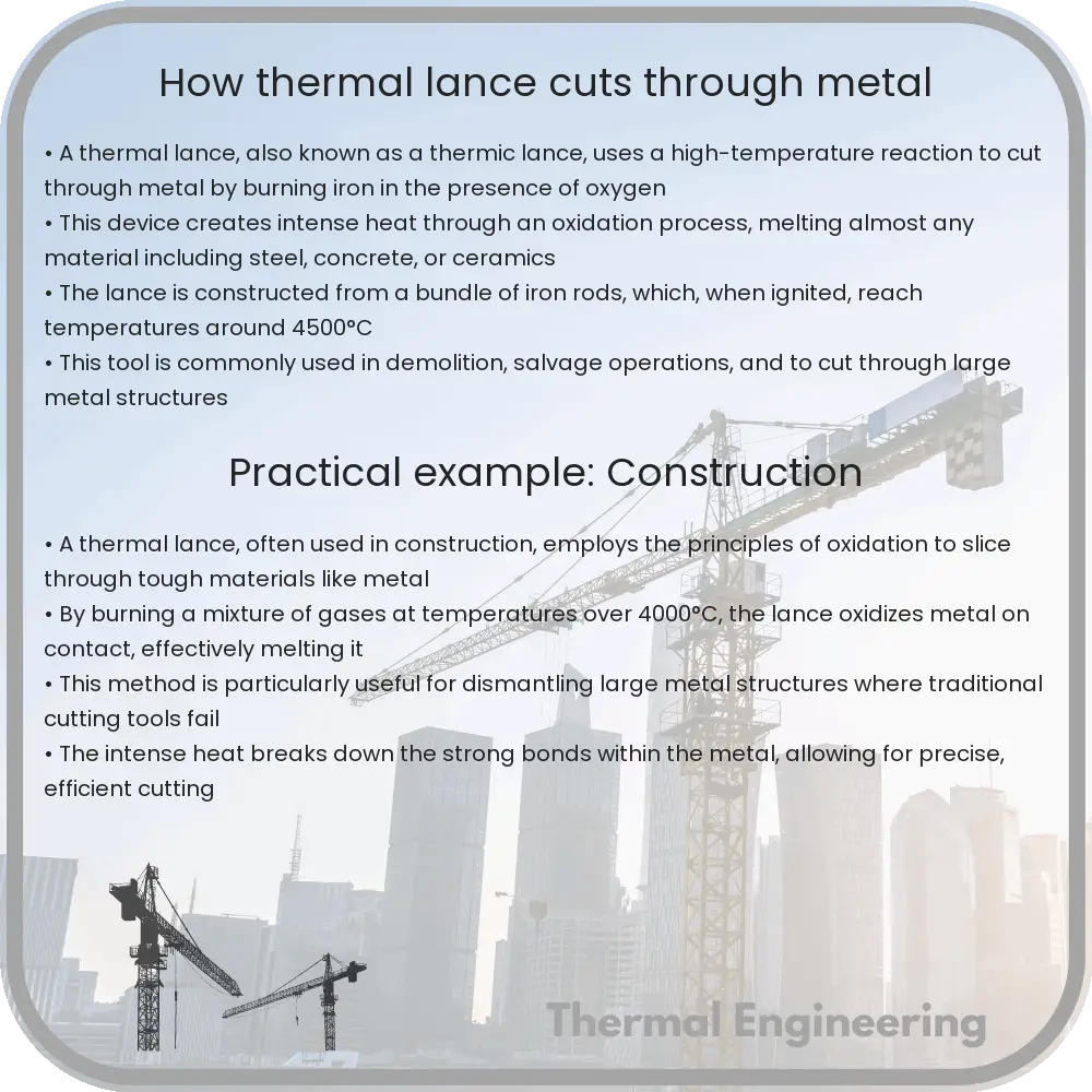 How thermal lance cuts through metal