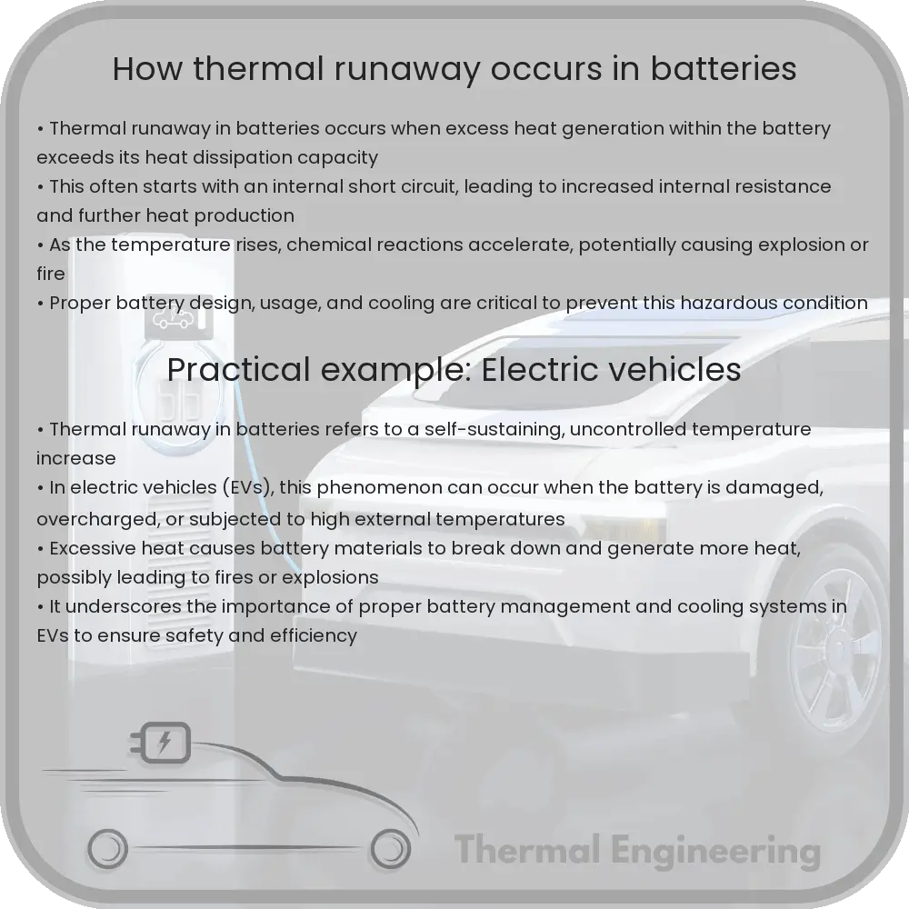 How thermal runaway occurs in batteries