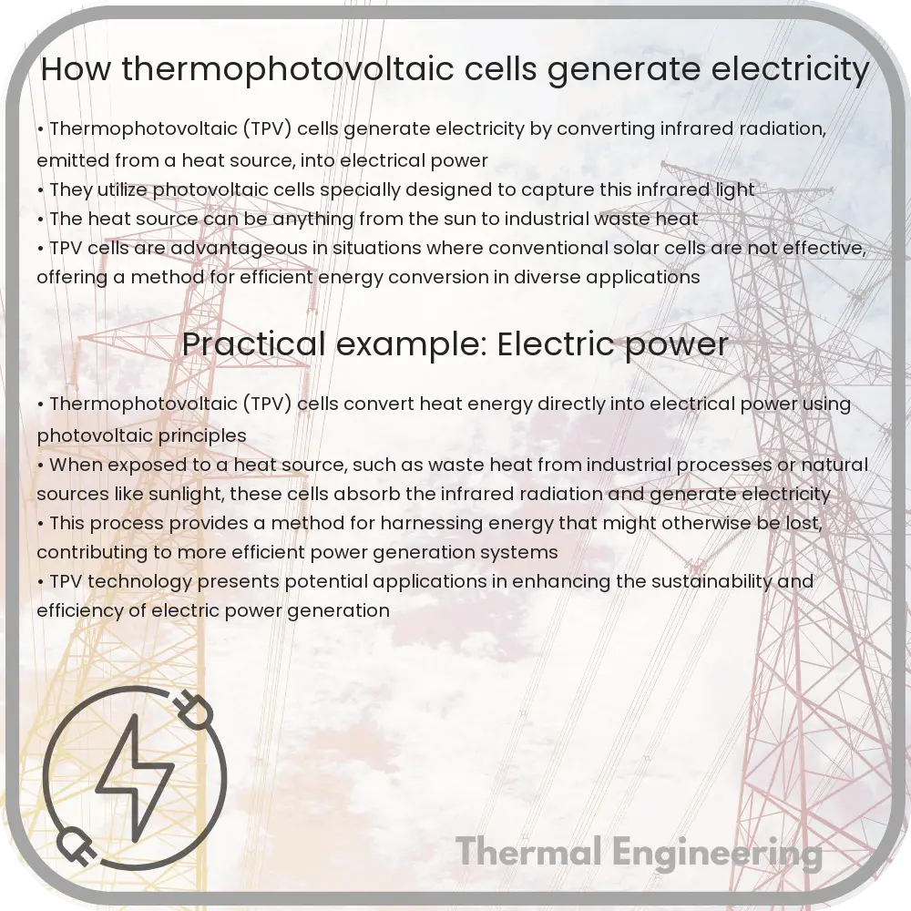 How thermophotovoltaic cells generate electricity