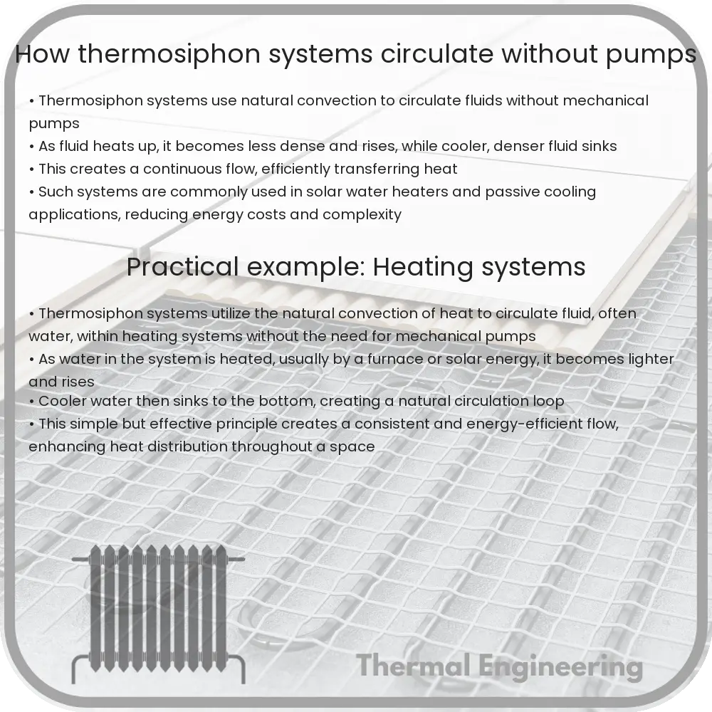 How thermosiphon systems circulate without pumps