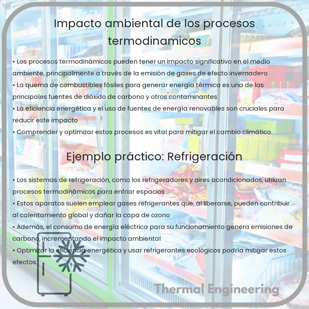 Impacto ambiental de los procesos termodinámicos