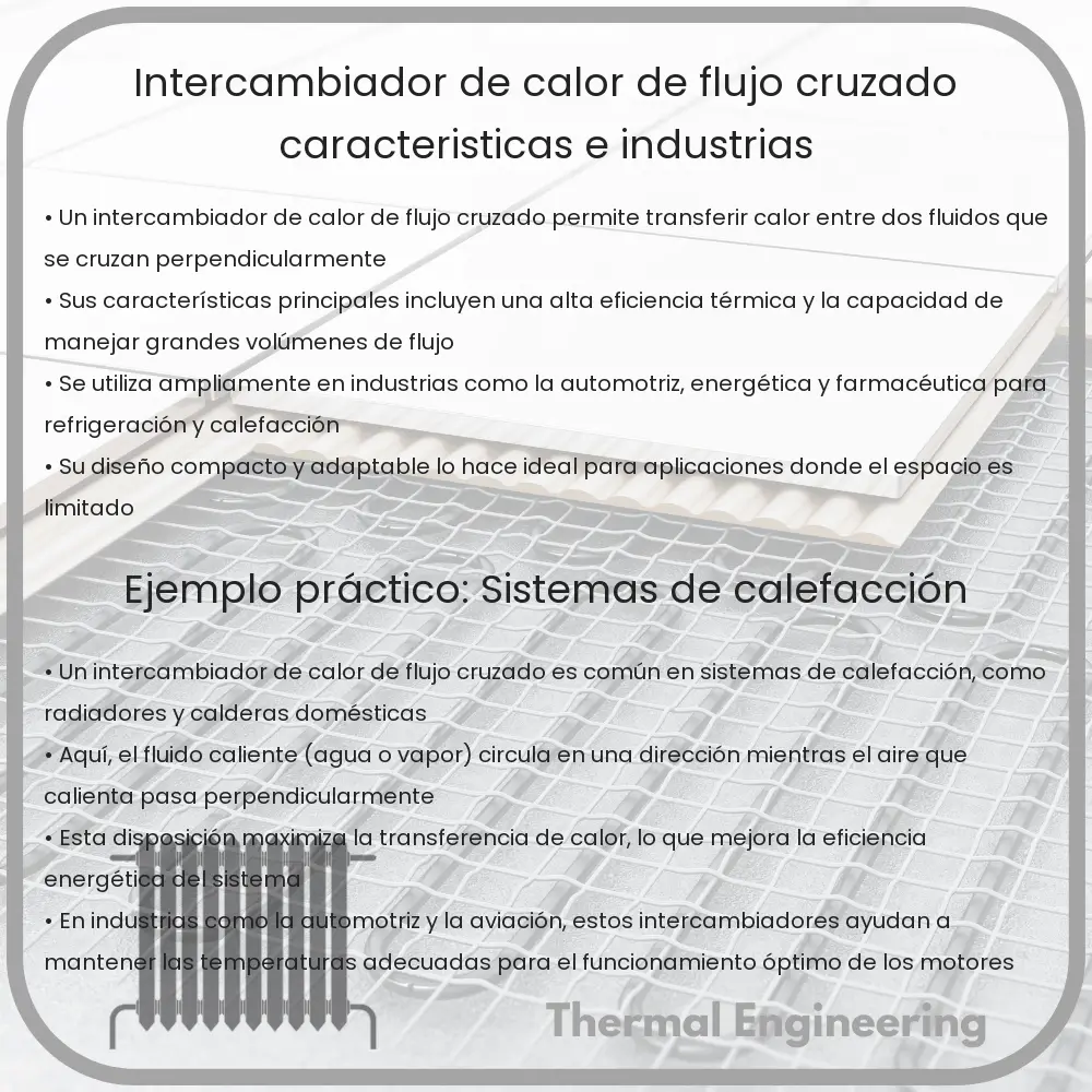 Intercambiador de Calor de Flujo Cruzado | Características e Industrias