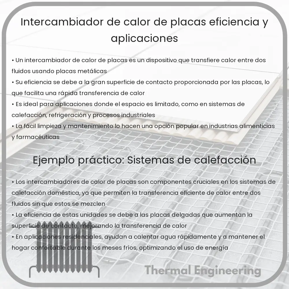 Intercambiador de Calor de Placas | Eficiencia y Aplicaciones