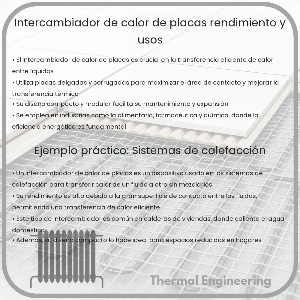 Intercambiador de Calor de Placas | Rendimiento y Usos