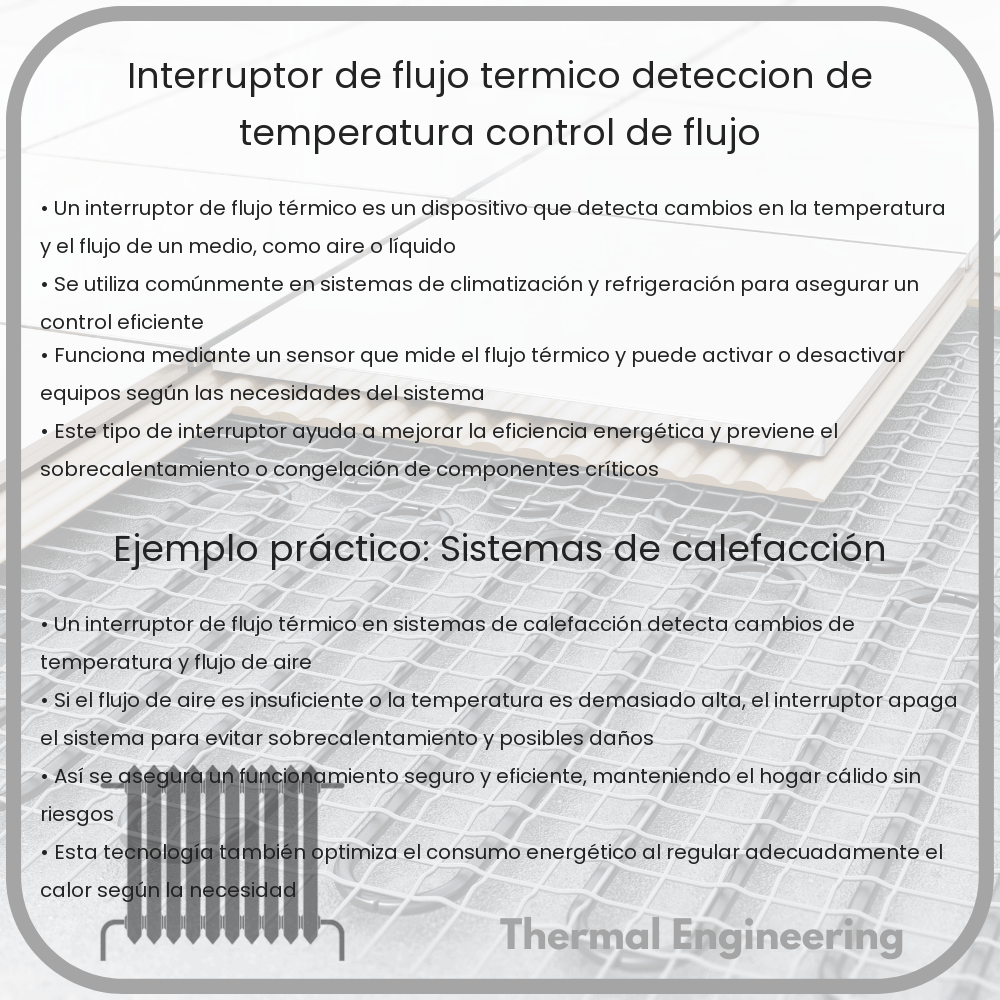 Interruptor de Flujo Térmico | Detección de Temperatura, Control de Flujo