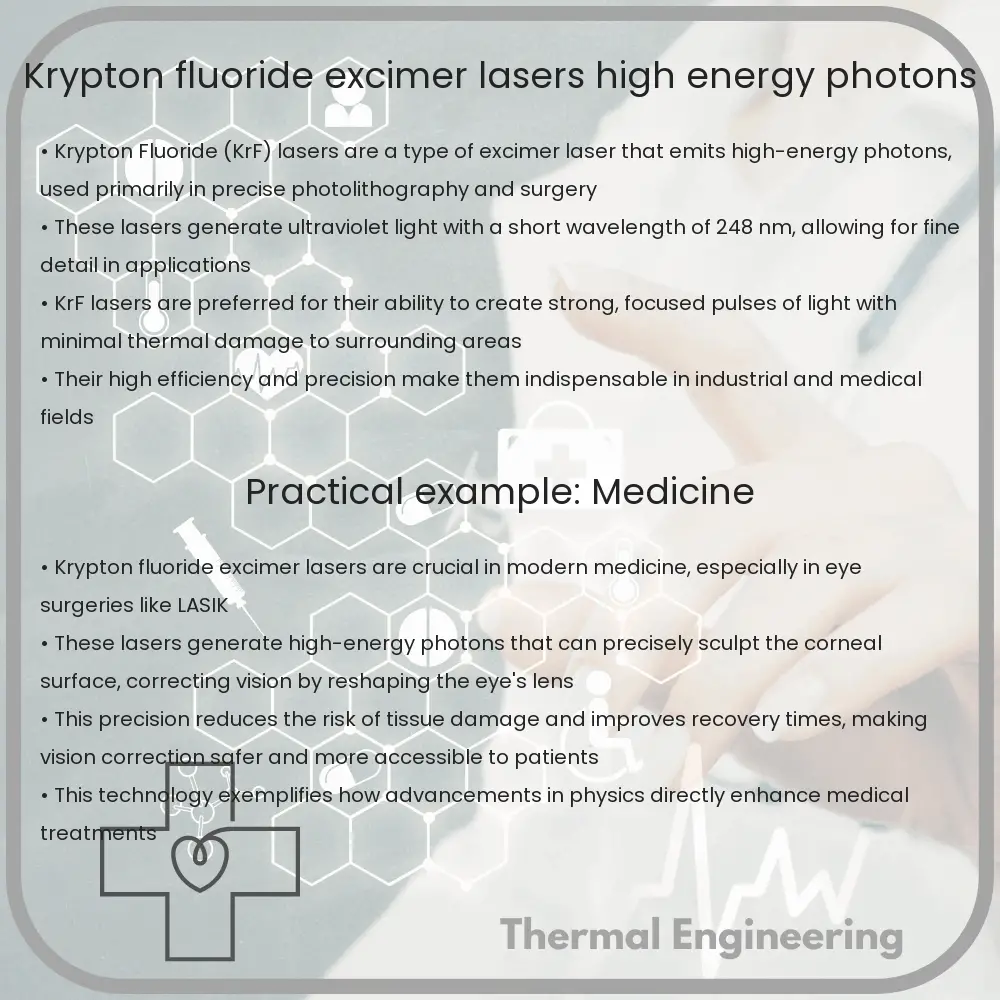 Krypton Fluoride Excimer Lasers, High Energy Photons