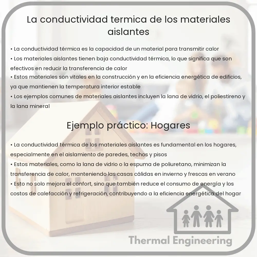La conductividad térmica de los materiales aislantes