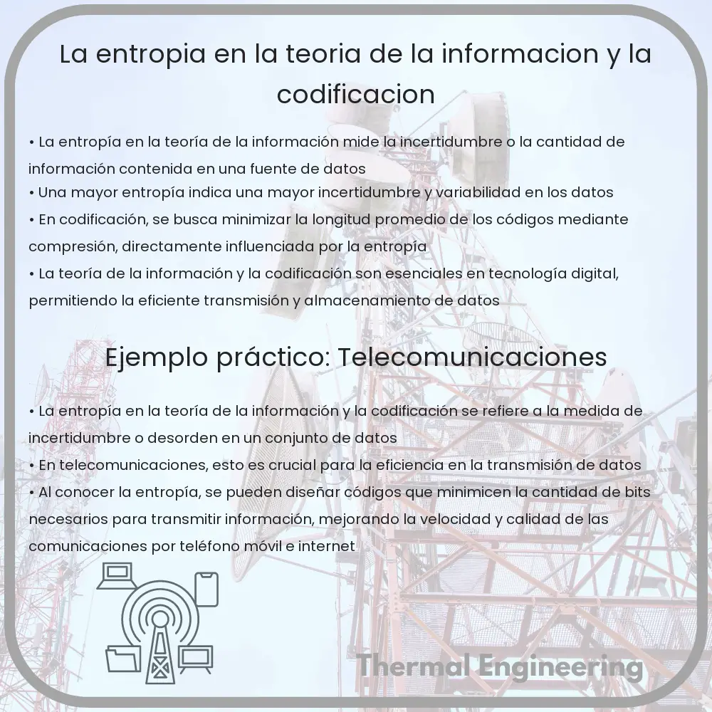 La Entropía en la Teoría de la Información y la Codificación