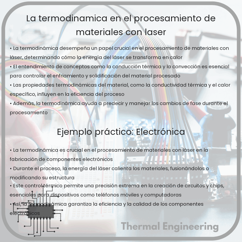 La termodinámica en el procesamiento de materiales con láser