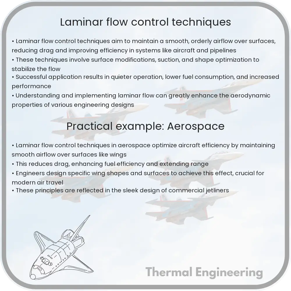 Laminar flow control techniques