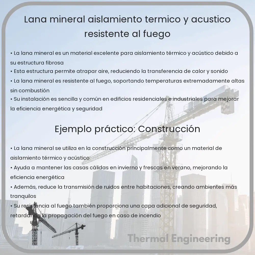 Lana Mineral: Aislamiento Térmico y Acústico, Resistente al Fuego