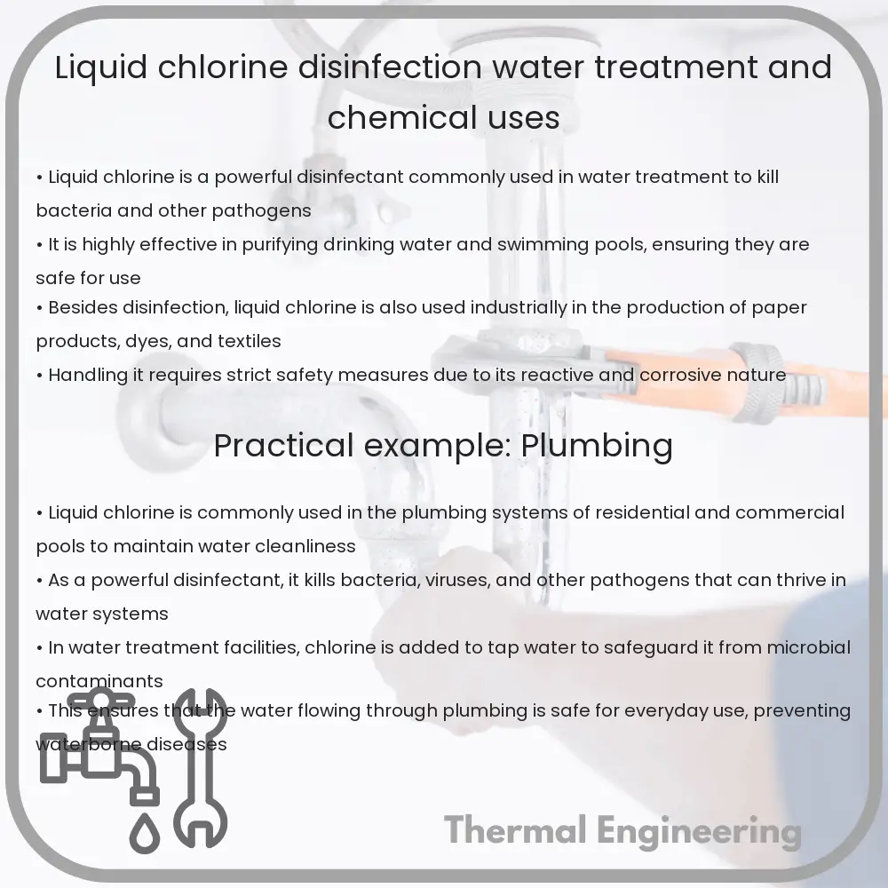 Liquid Chlorine | Disinfection, Water Treatment, and Chemical Uses