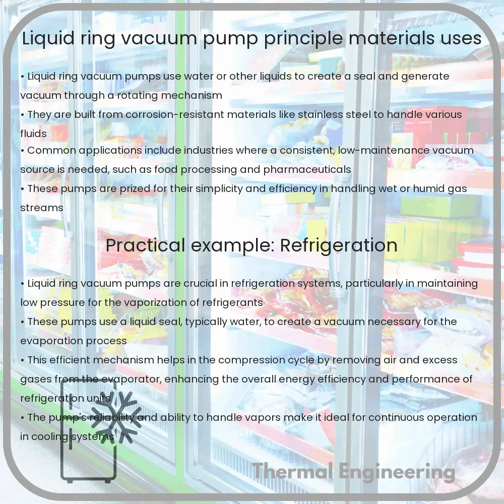Liquid Ring Vacuum Pump | Principle, Materials, Uses
