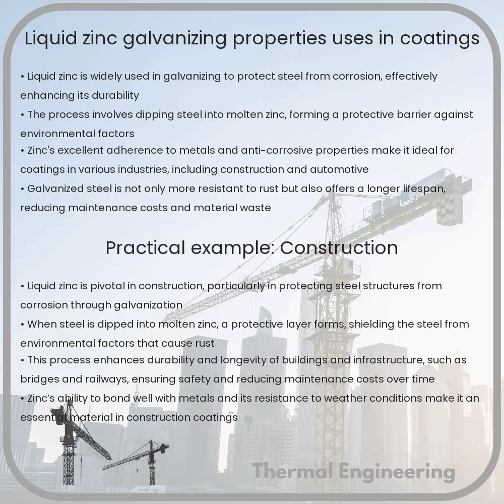 Liquid Zinc | Galvanizing Properties, Uses in Coatings