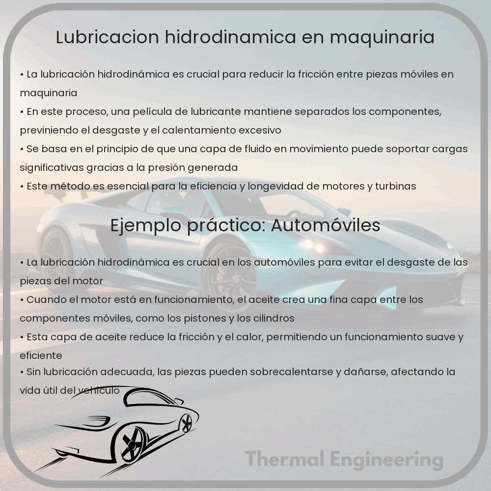 Lubricación hidrodinámica en maquinaria