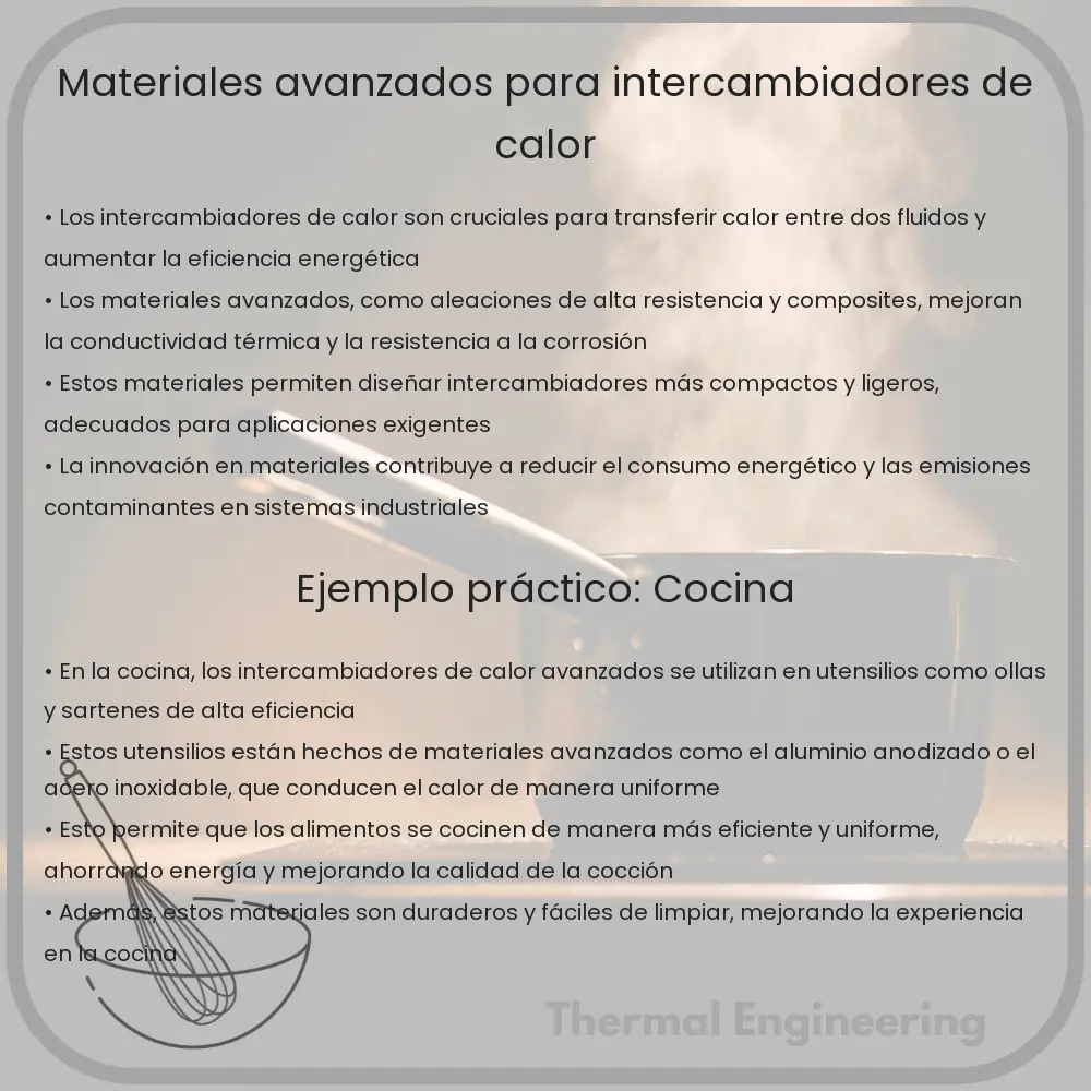 Materiales avanzados para intercambiadores de calor