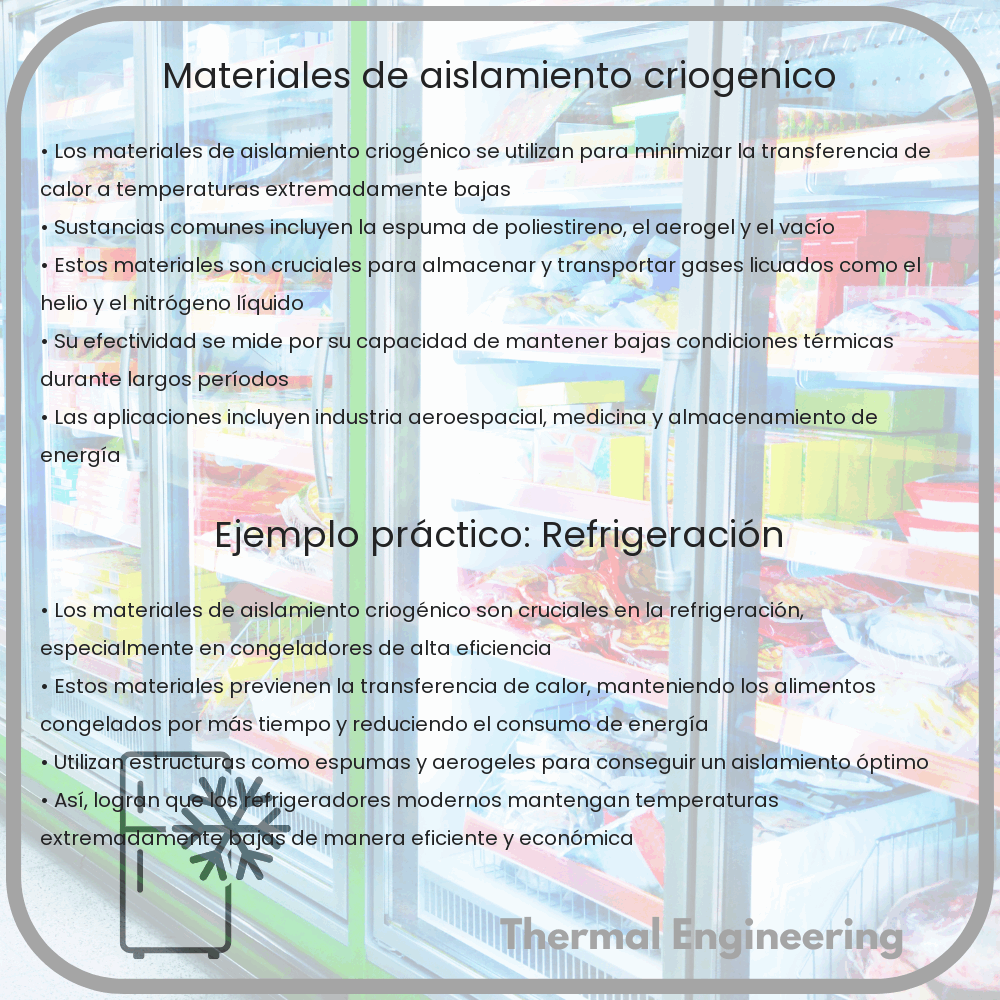 Materiales de aislamiento criogénico