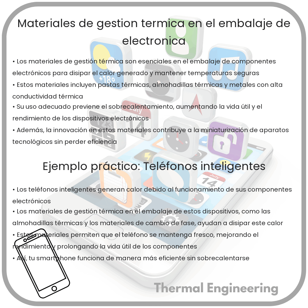 Materiales de gestión térmica en el embalaje de electrónica