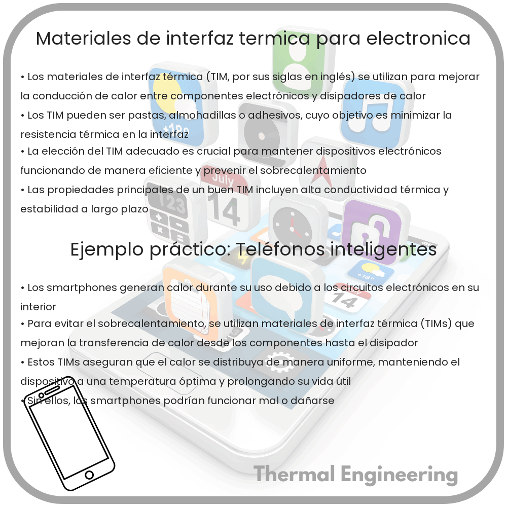 Materiales de interfaz térmica para electrónica