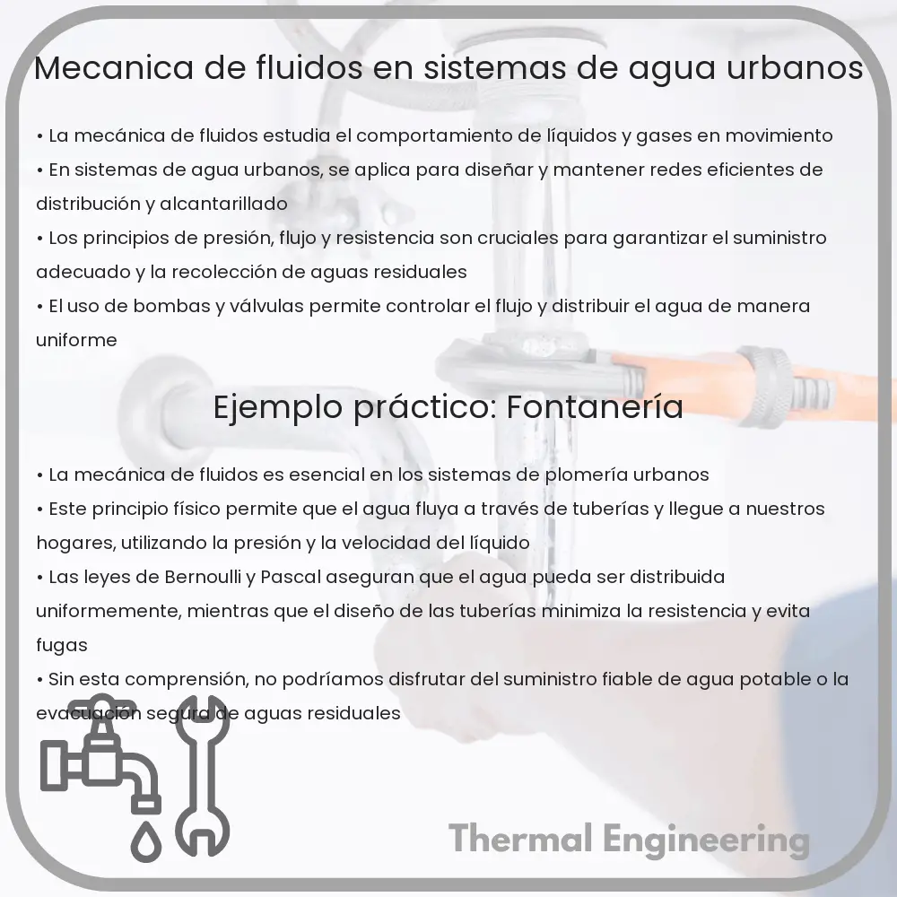 Mecánica de Fluidos en Sistemas de Agua Urbanos
