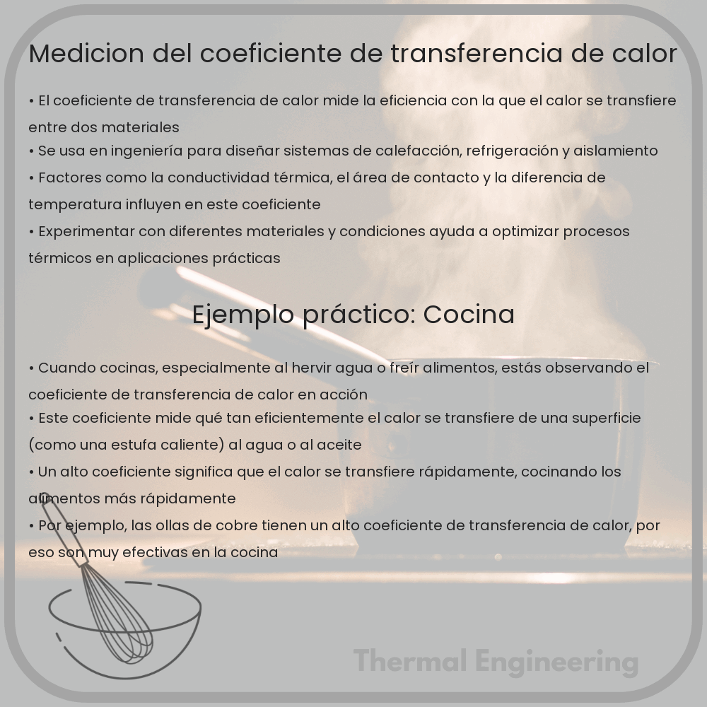 Medición del coeficiente de transferencia de calor