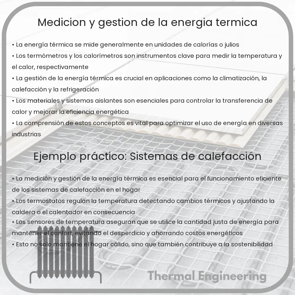 Medición y gestión de la energía térmica