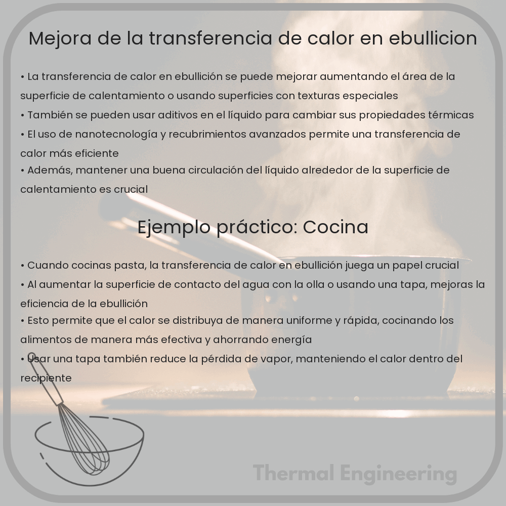 Mejora de la transferencia de calor en ebullición