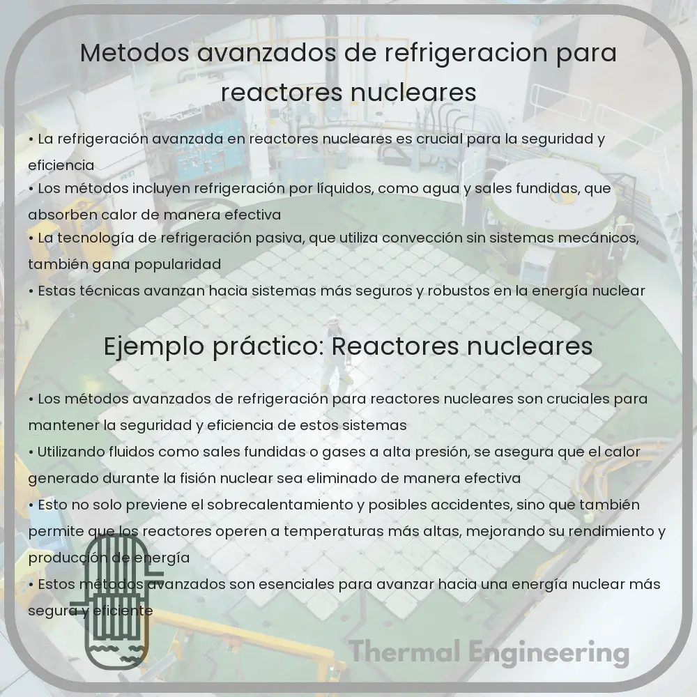 Métodos avanzados de refrigeración para reactores nucleares