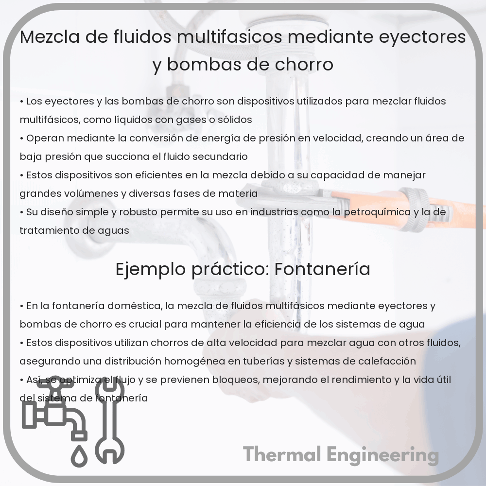 Mezcla de Fluidos Multifásicos mediante Eyectores y Bombas de Chorro
