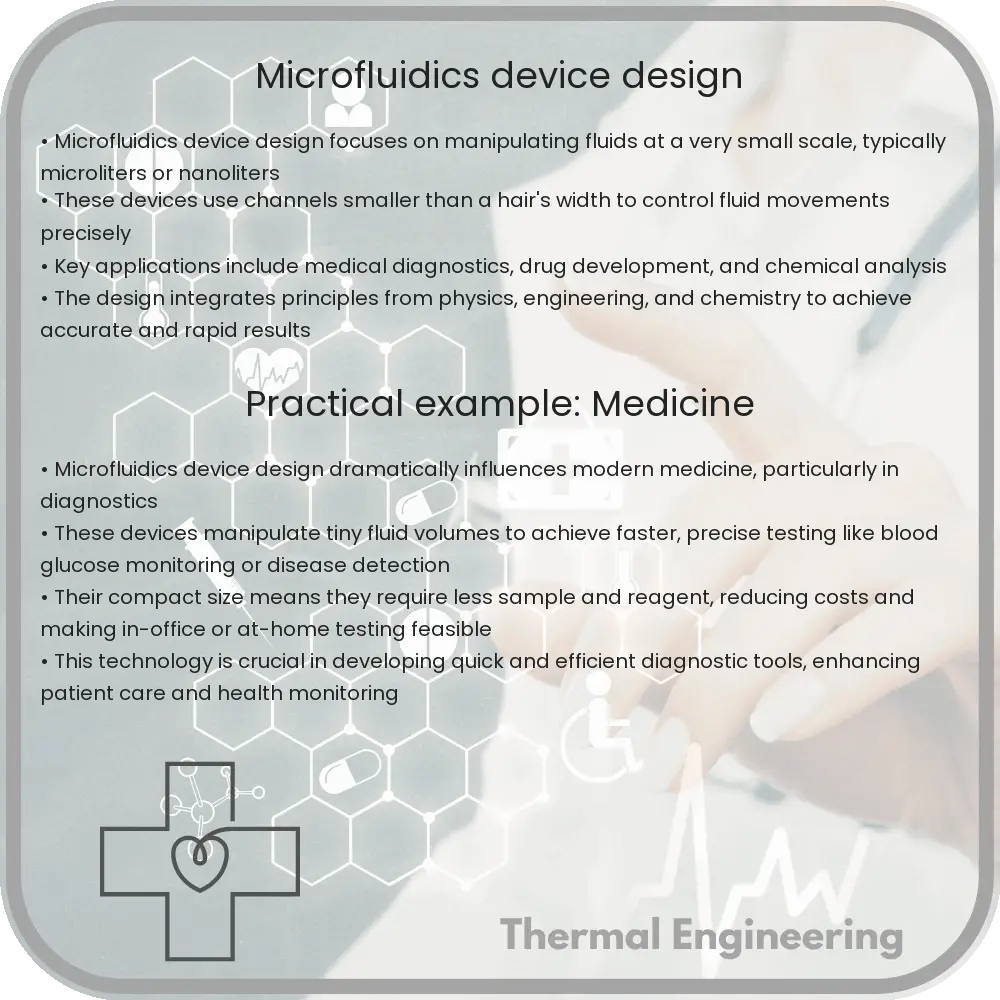 Microfluidics device design