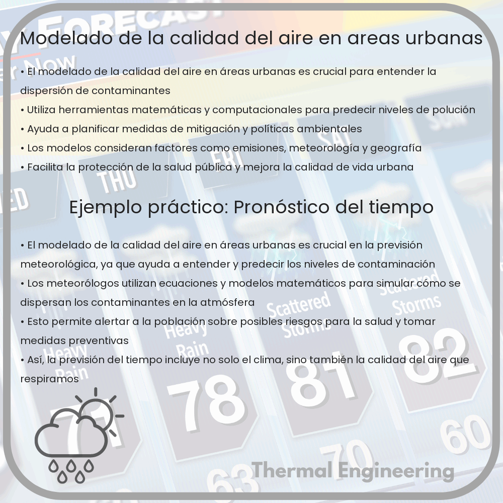 Modelado de la calidad del aire en áreas urbanas