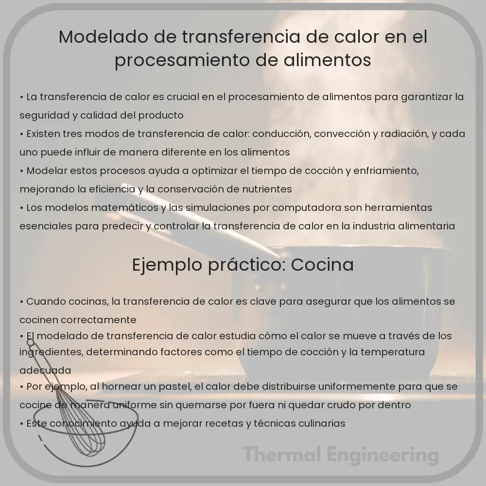 Modelado de transferencia de calor en el procesamiento de alimentos