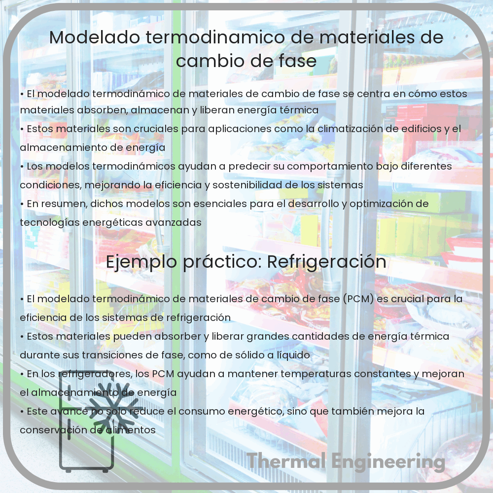 Modelado termodinámico de materiales de cambio de fase