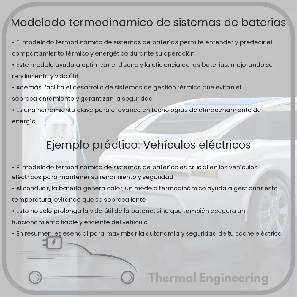 Modelado termodinámico de sistemas de baterías