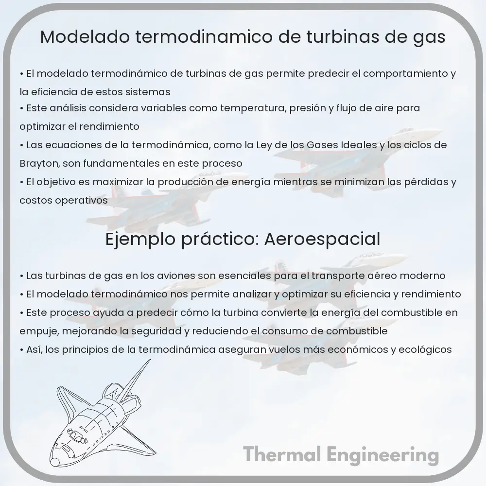 Modelado termodinámico de turbinas de gas