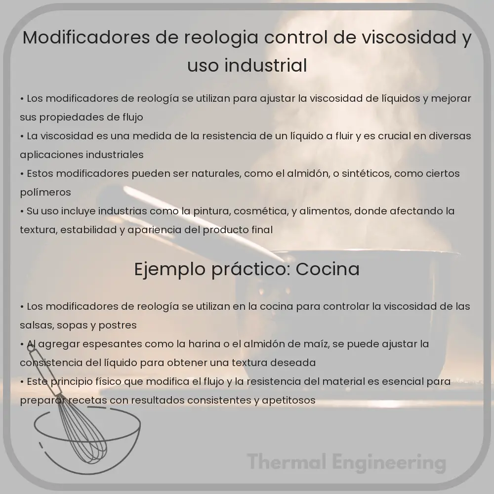 Modificadores de reología | Control de viscosidad y uso industrial