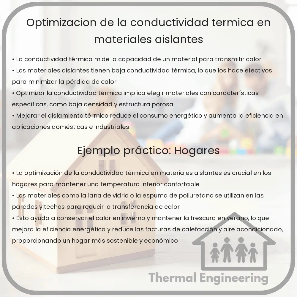 Optimización de la conductividad térmica en materiales aislantes