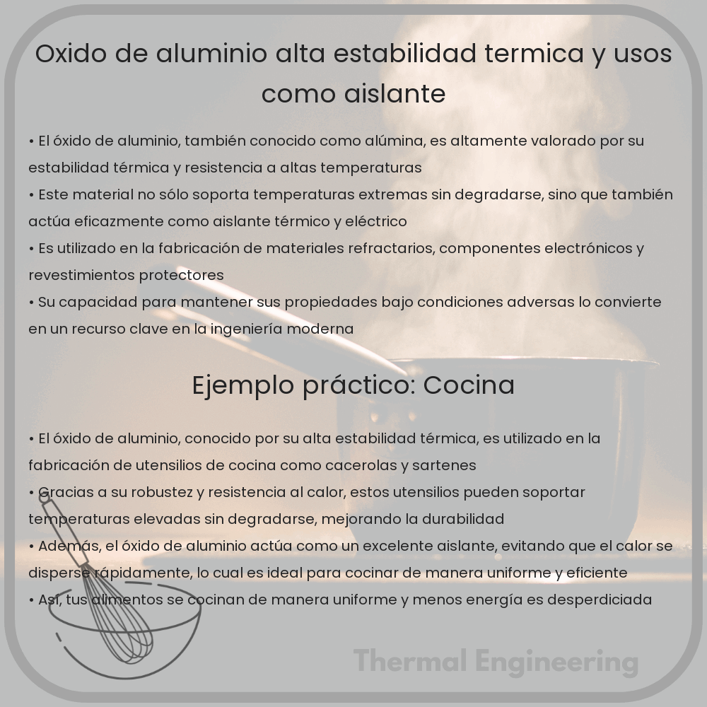 Óxido de Aluminio: Alta Estabilidad Térmica y Usos como Aislante